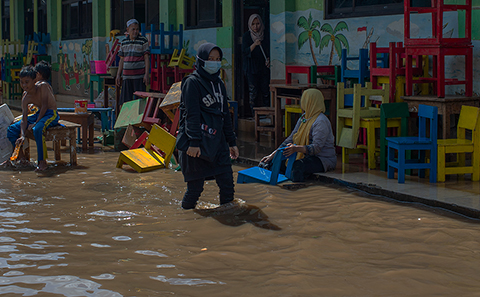 Flooded street