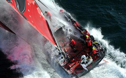 Volvo ocean race yacht