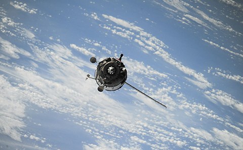 A satellite in orbit.