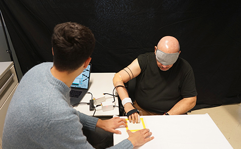 Trialling the prosthetic sensor with an amputee
