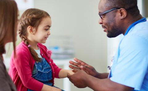 A human takes a diabetes test.