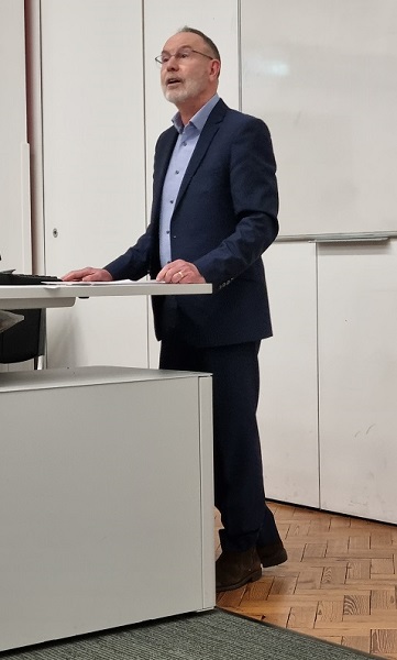 Dan Healey giving a lecture