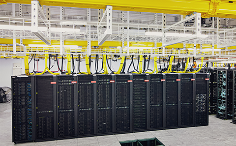 A photograph of Iridis 5 within the Data Centre.