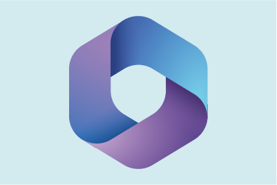 The Microsoft 365 logo against a light blue background