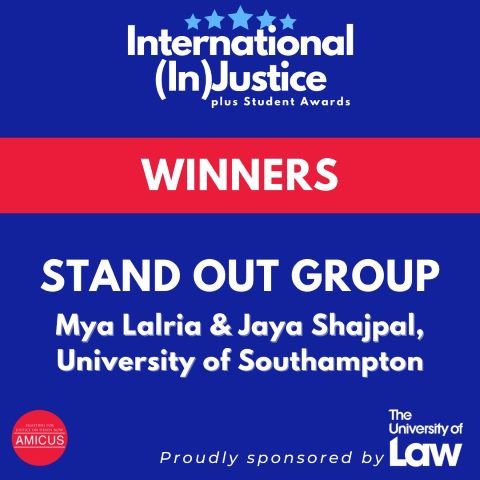 International (In)Justice flyer