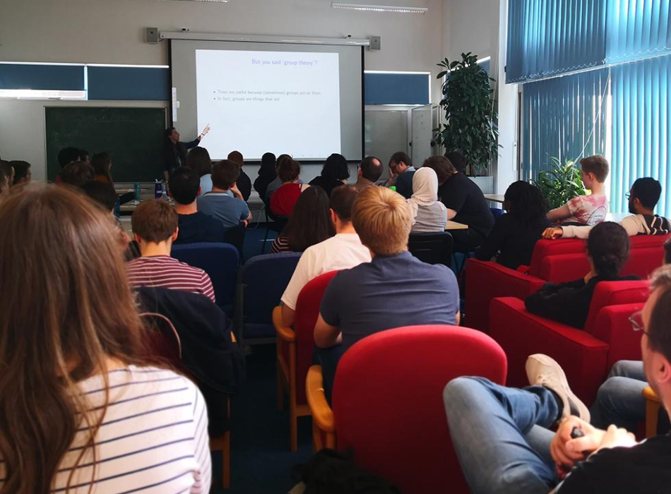 A third year student, Naomi Andrews, giving a talk on her area of research