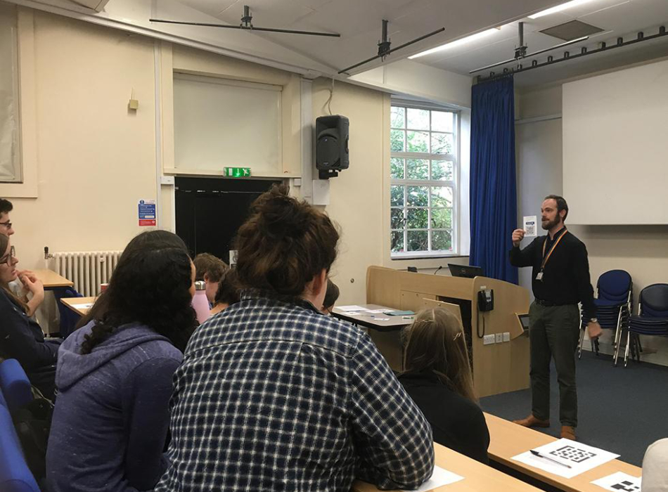 Andy from the finance team giving a Q&A session