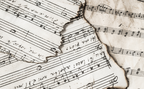 Stock image of sheet music