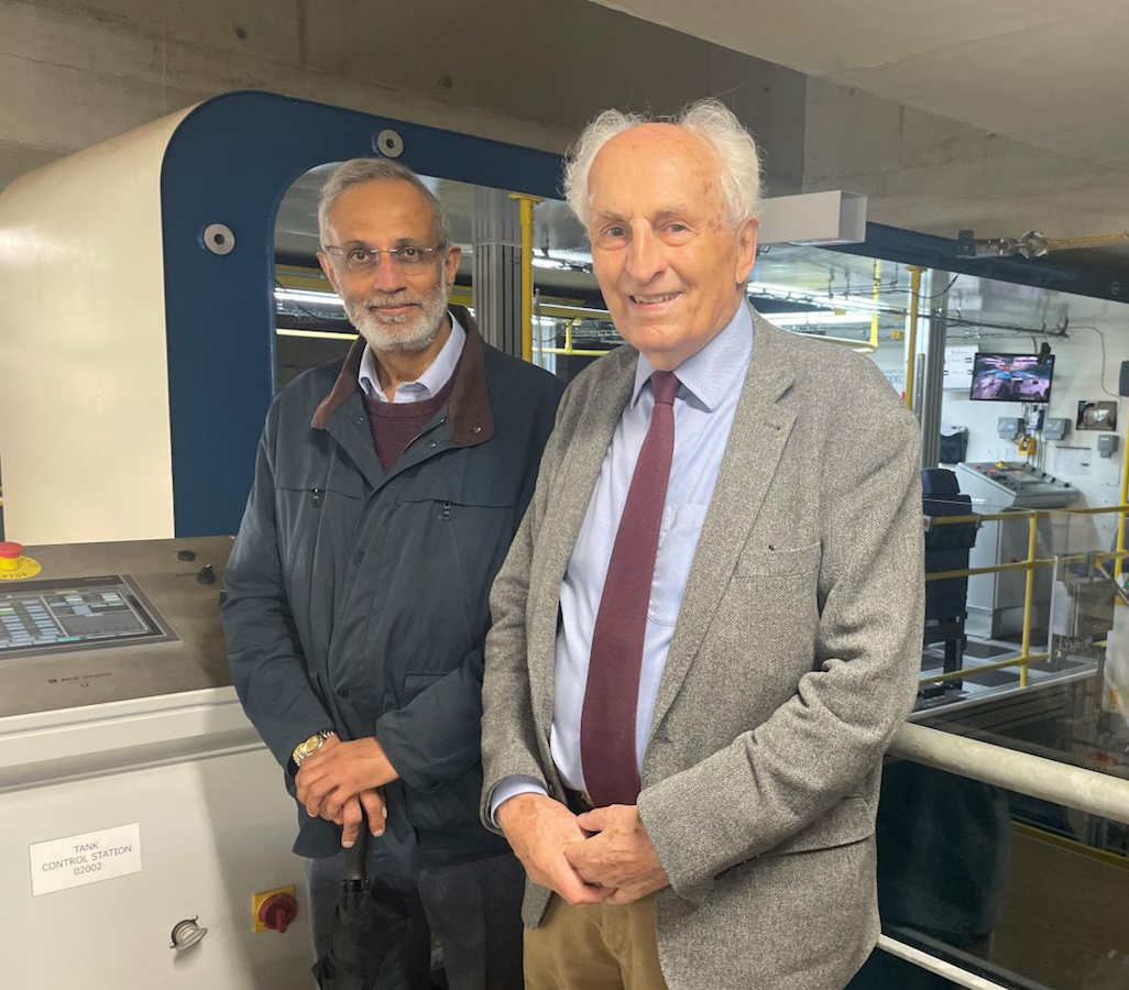 Emeritus Professor Ajit Shenoi is pictured with Emeritus Professor Tony Molland