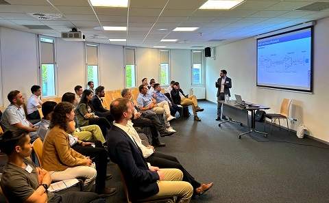 Dr Ahmed Elkady presenting at Eurosteel2023