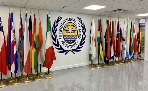 Flags of the nations at the ISA Council
