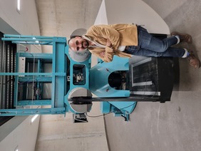 Rodolfo Barradas visiting the geotechnical centrifuge at Boldrewood Innovation Campus