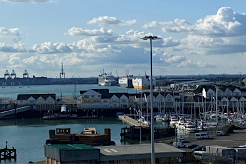 A port town in the UK.