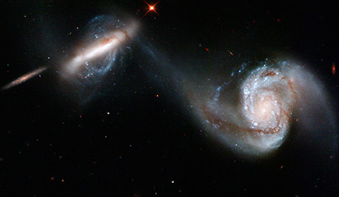 Two interacting galaxies