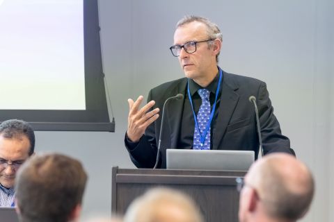 Professor Alan Murphy delivers a keynote at MarRI-UK’s research roadmap event