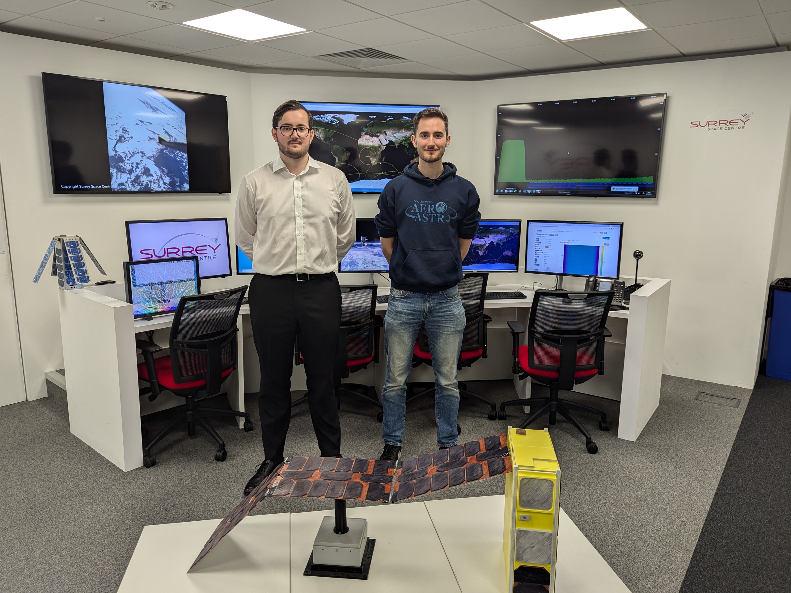 Students Sam Gibson and Alejandro Parra Pintado