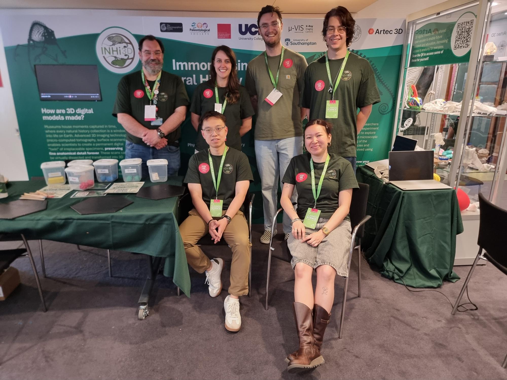 Some of the team at the exhibition stand