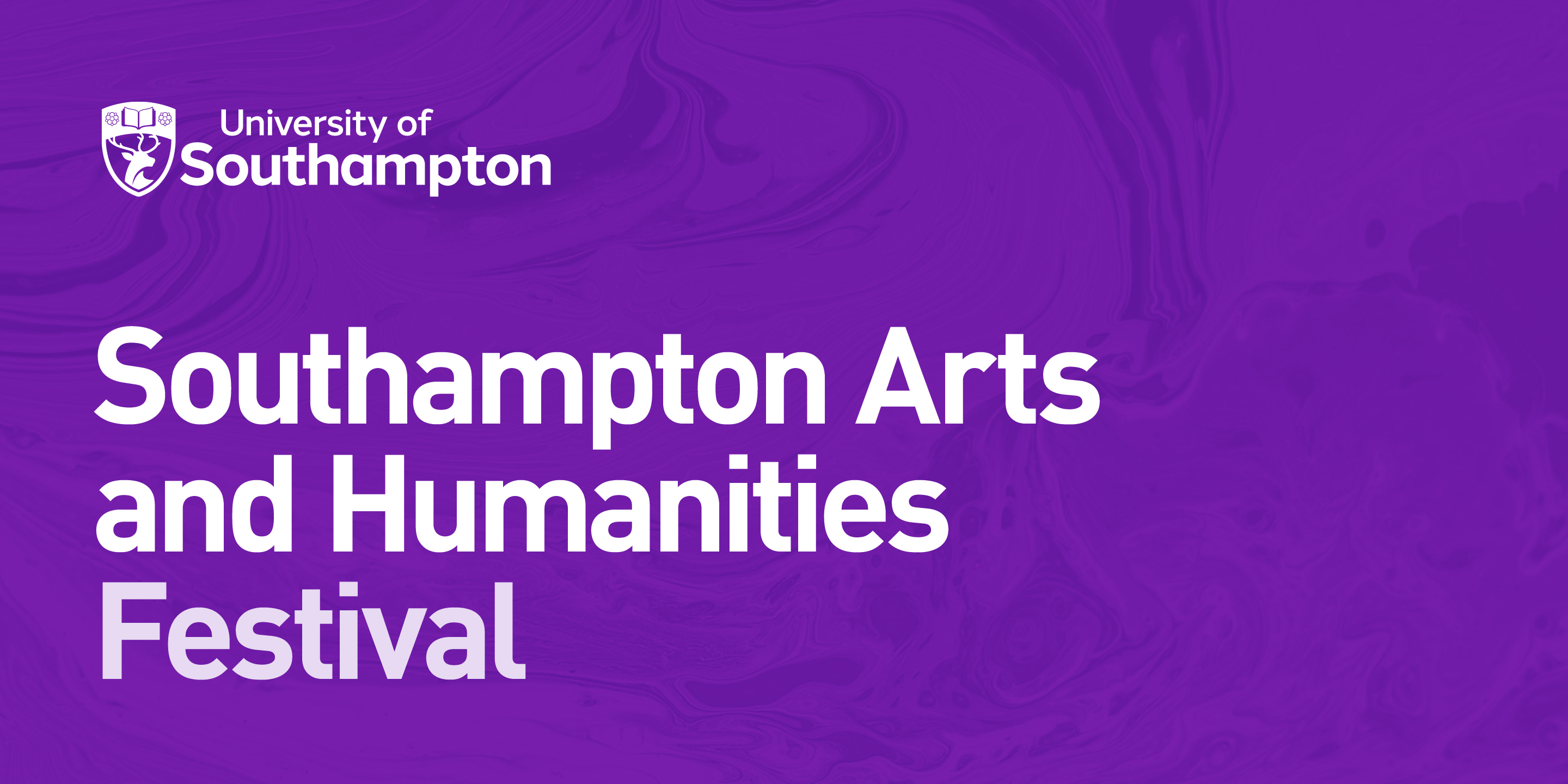 Southampton Arts and Humanities Festival title with purple background