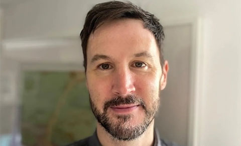 Andrew Power looking at the camera