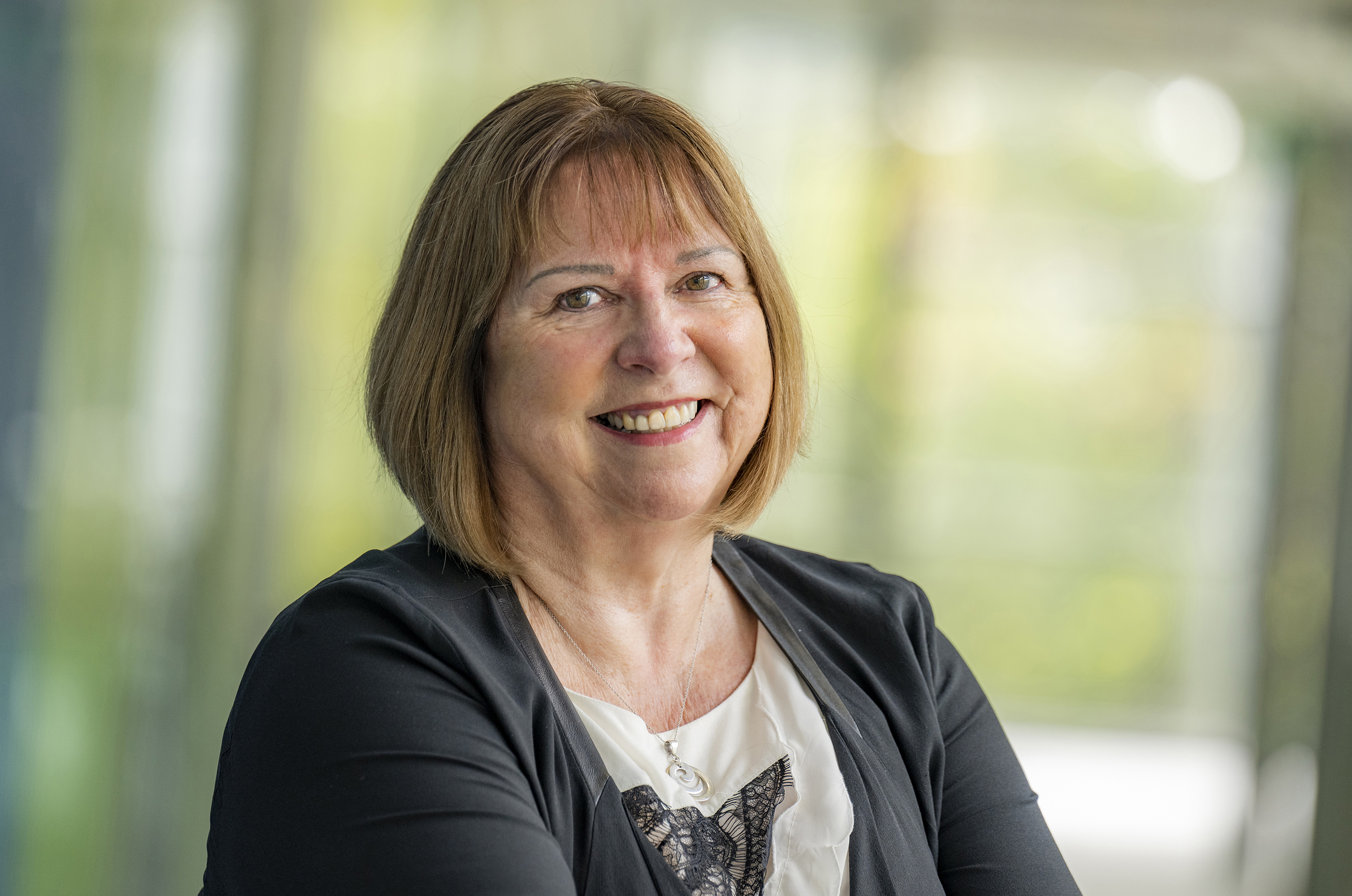 Dame Wendy Hall smiling at camera