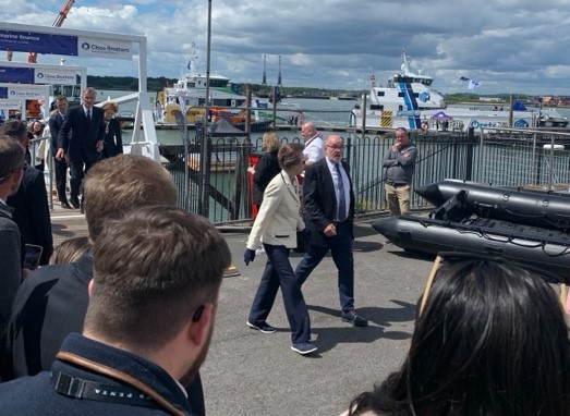 Princess Anne being escorted