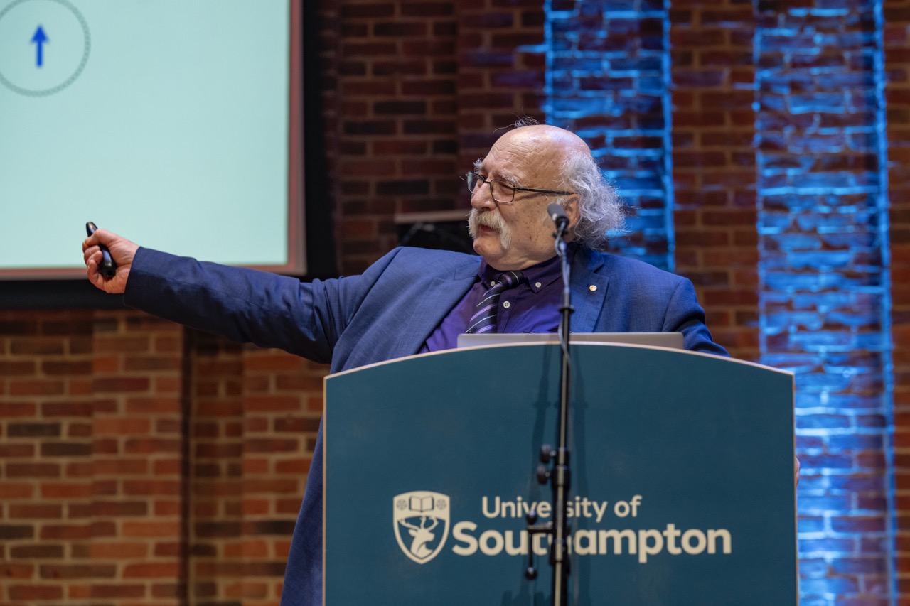 Prof Haldane during the Lecture