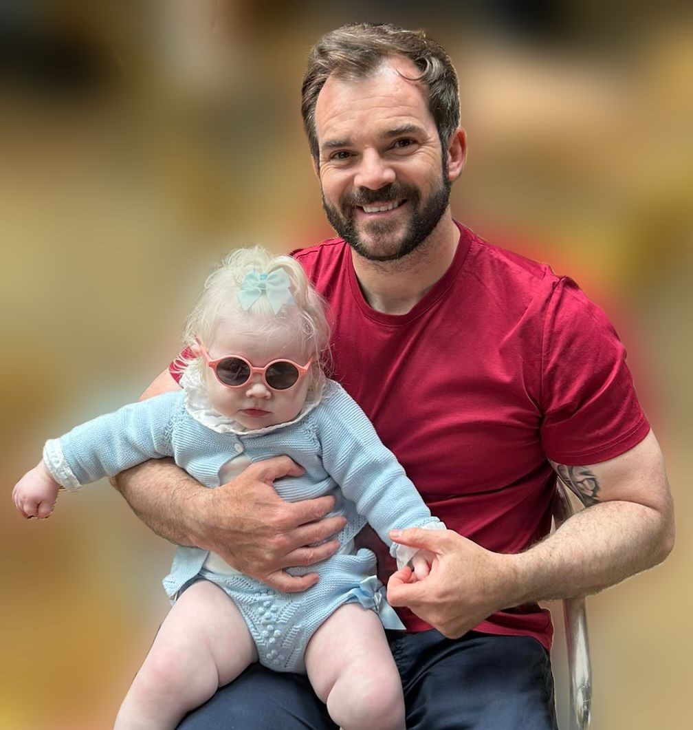 Joe Marsden and daughter, Raya.