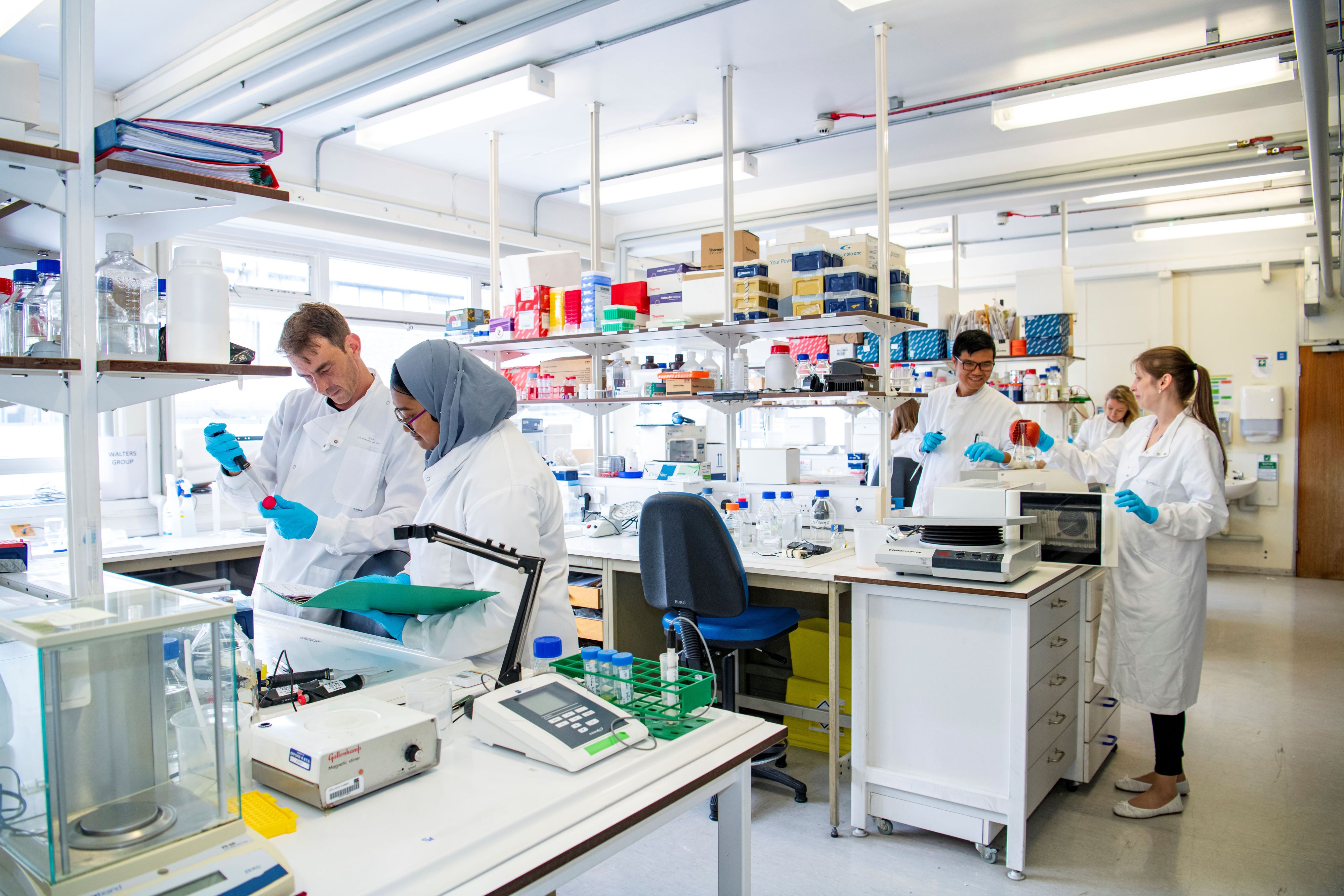 Researchers in a laboratory