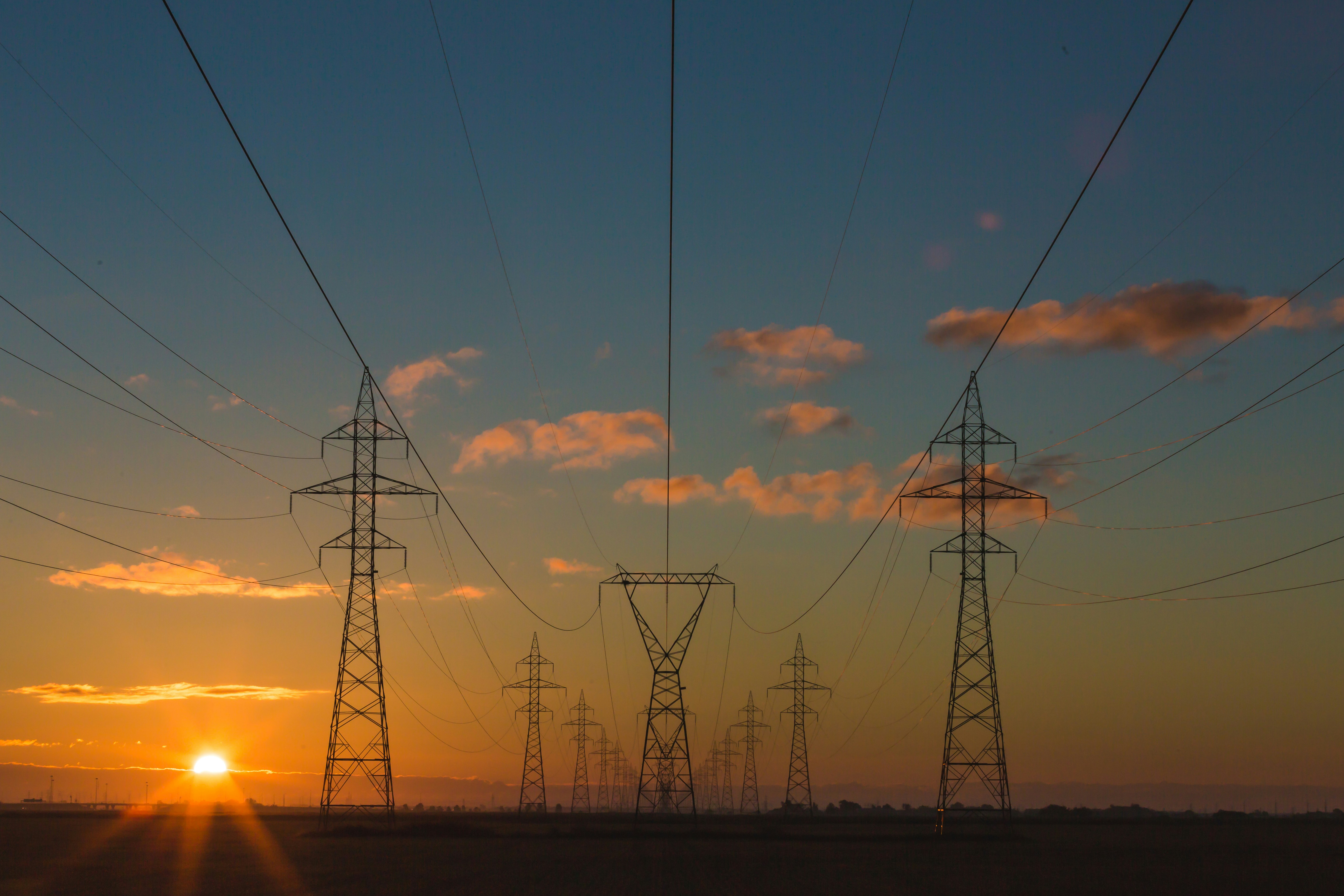 National grid electricity pylons