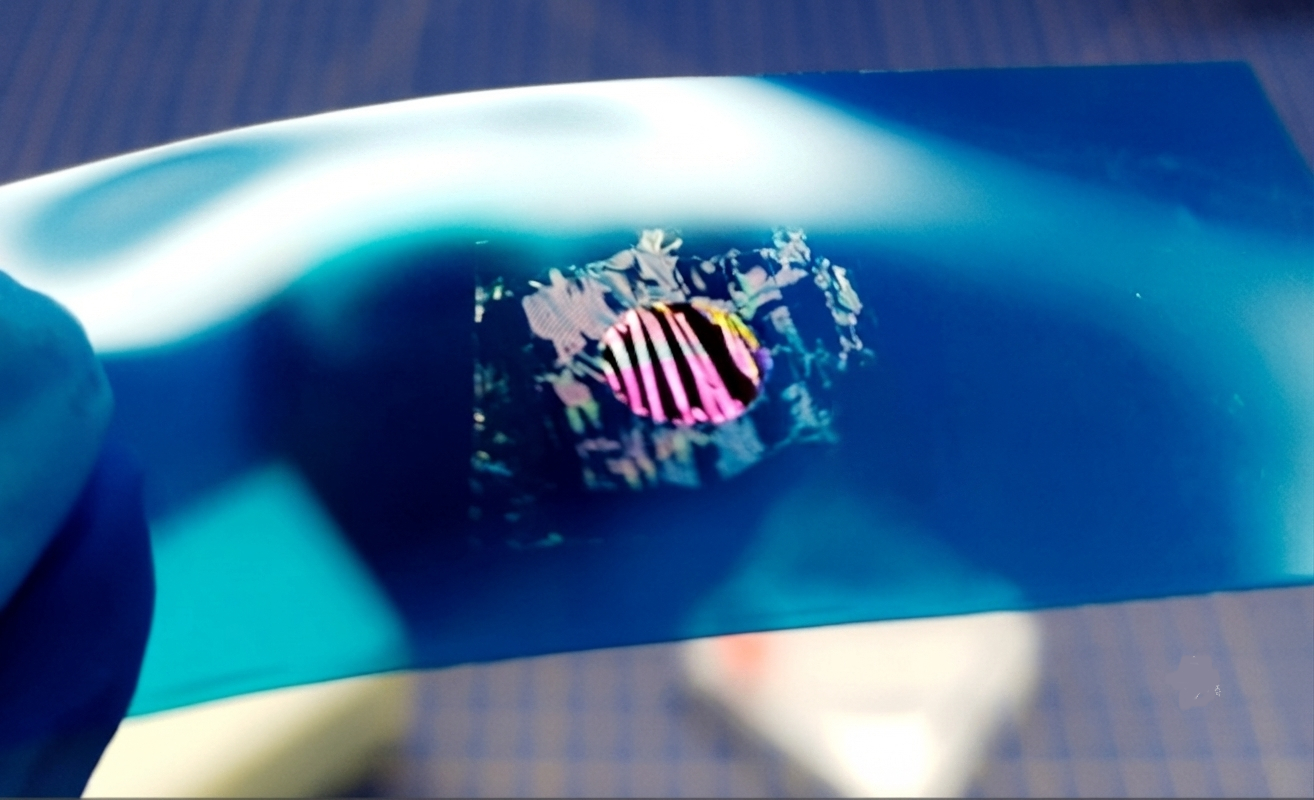 Blue mica membrane scientists used to develop new fabrication technique