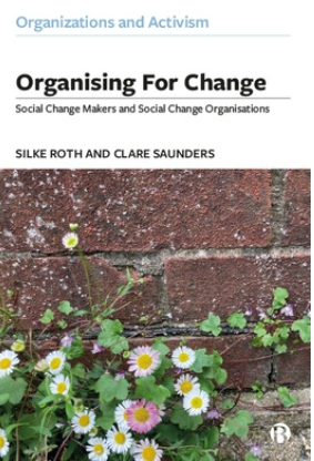 Organising for change book cover showing a brick wall with flowers growing at the bottom