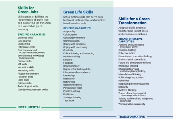 Figure 1. A green skills framework (Kwauk and Casey, 2022)