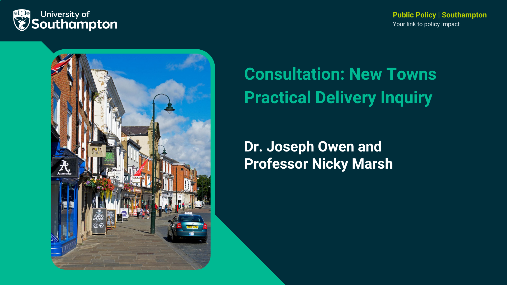 New towns practical delivery 
