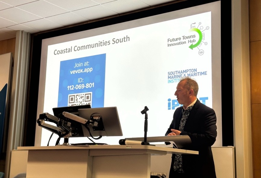 Professor Paul Kemp outlining the vision for Coastal Communities South