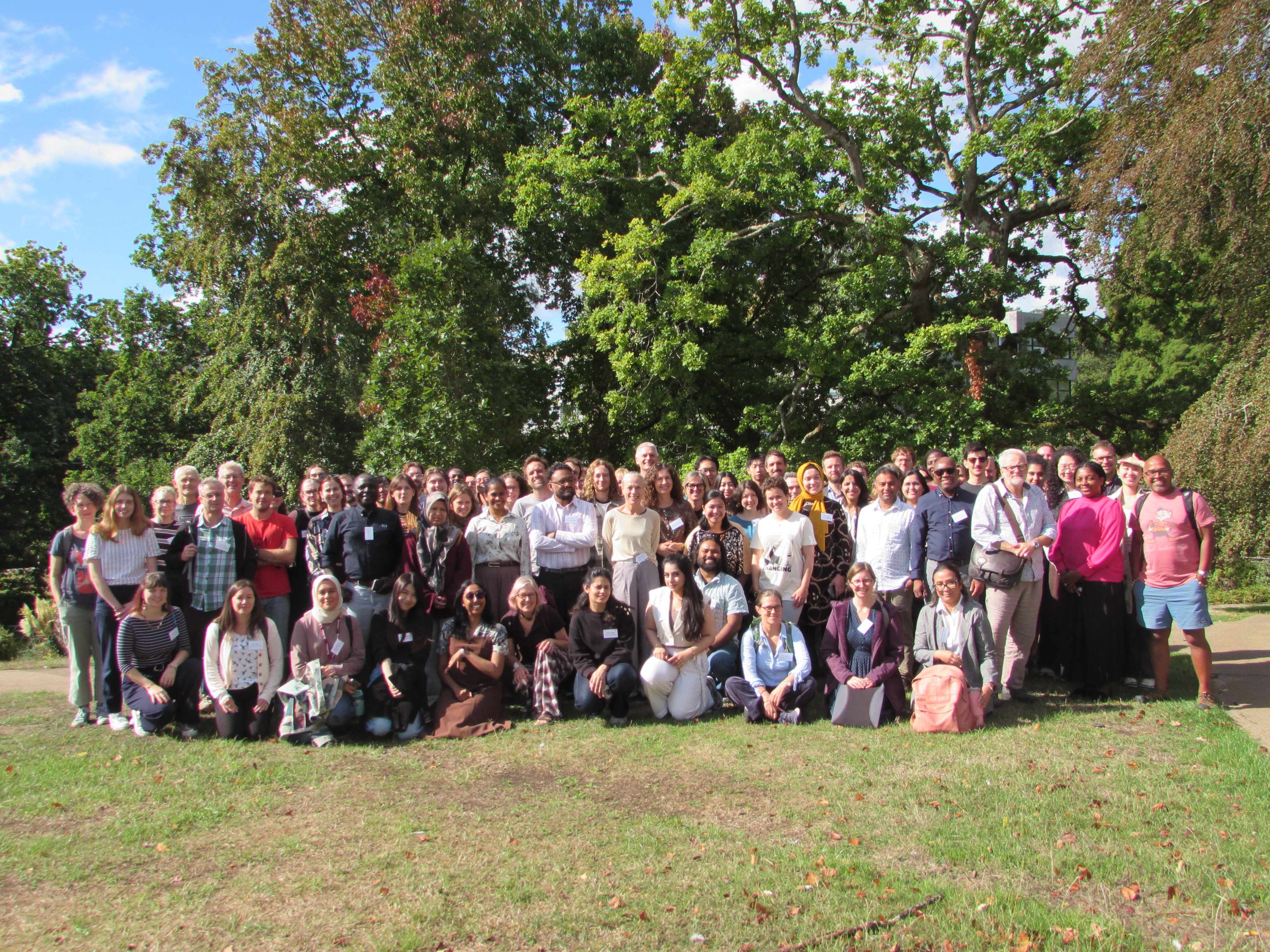 Researchers and other attendees at the 2026 Tyndall Centre Annual Assembly gathered for a group photograph at Highfield Campus.