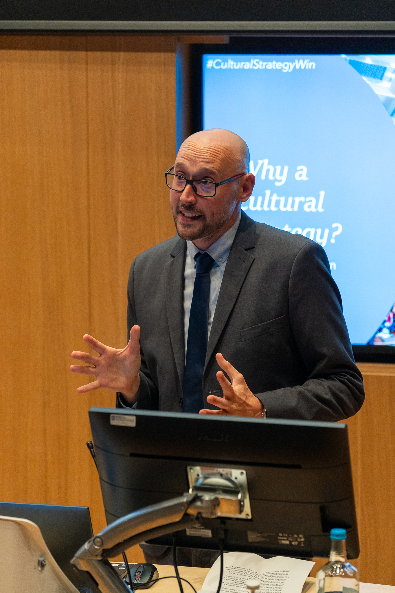 Professor Dan Ashton presents at the Winchester District Cultural Strategy launch event