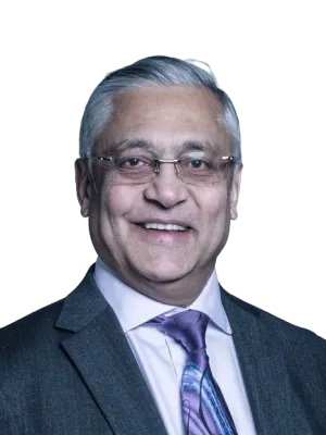 Cutout head and shoulders of Lord Patel of Bradford