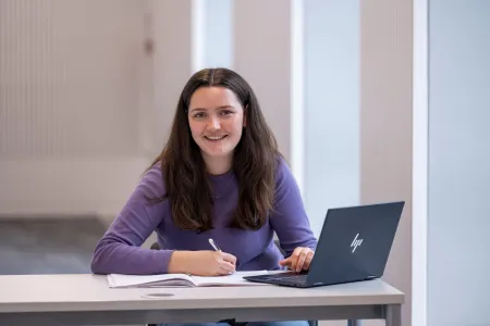 Emily Demography at table