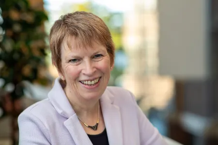 Sue smiling for the photo. 