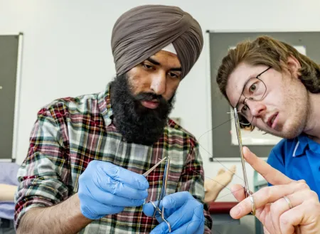 Doctors work together on a training exercise
