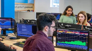 University students in a computer lab