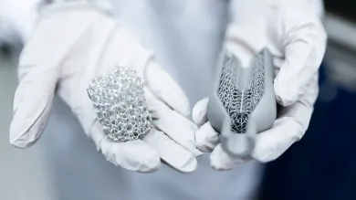 Material held in hands.