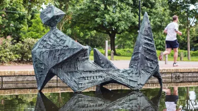 A sculpture at Highfield Campus: Puy de Dôme Figure by Frederick Edward McWilliam