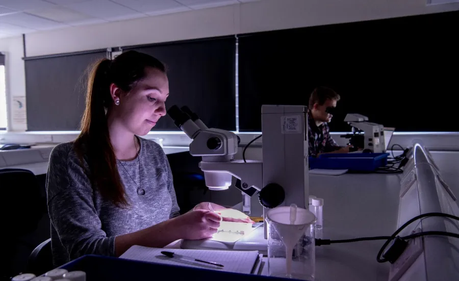 Student in laboratory