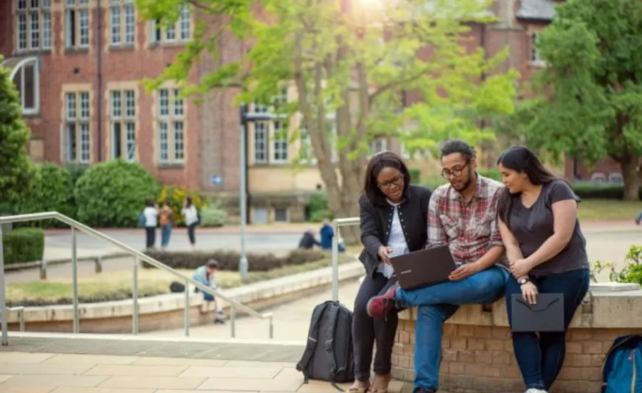 Students meeting at Highfield campus