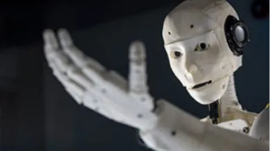 humanoid robot with arm outstretched