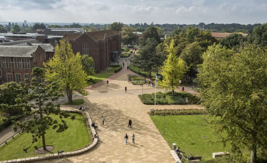 Aerial view of Southampton University campus