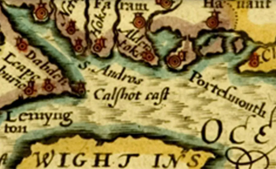 Medieval map of the Solent