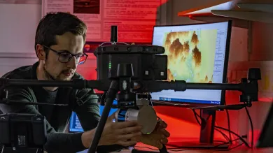 DJI Matrice 300 drone and LiDAR unit 