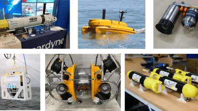 6 different images of ocean going platforms